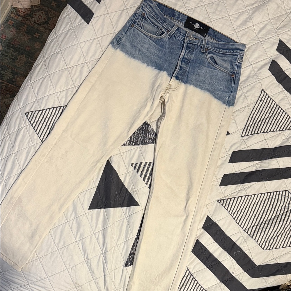 Limited Edition Levi’s and Nasty Gal collab. Two-Tone Blue and Cream Women Jeans